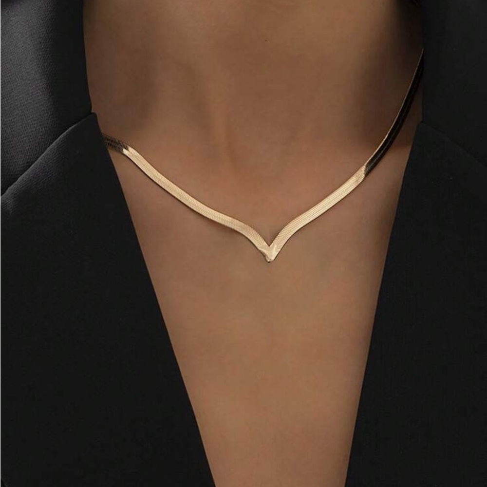 French Style Metal Minimalist Style Snake Bone Necklace For Women